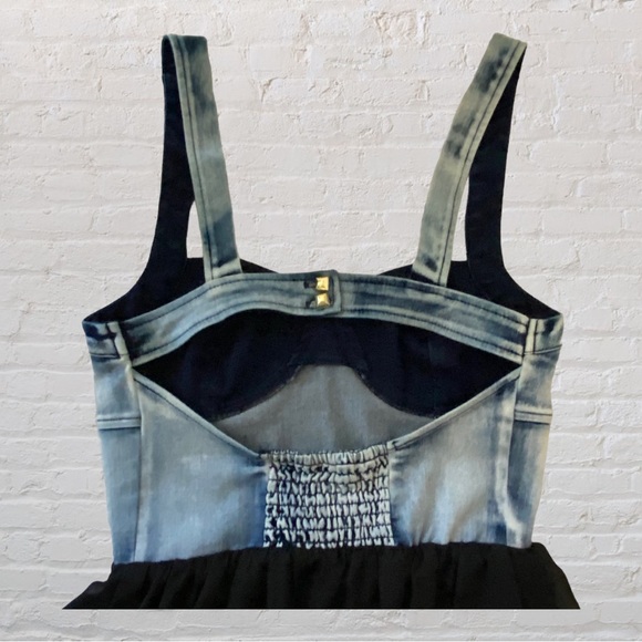 115. MATERIAL GIRL Denim Bustier Dress - Size Small - Picture 3 of 6